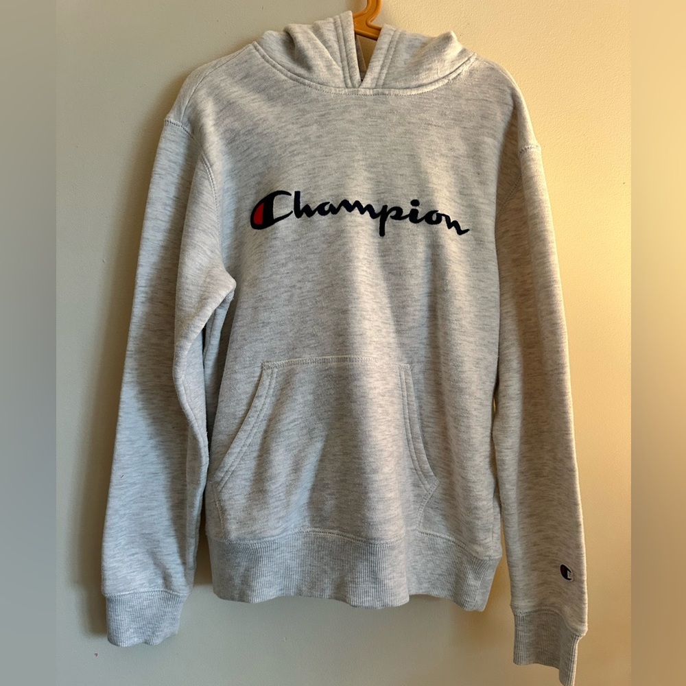 Champion Heather Gray Kids Hoodie
